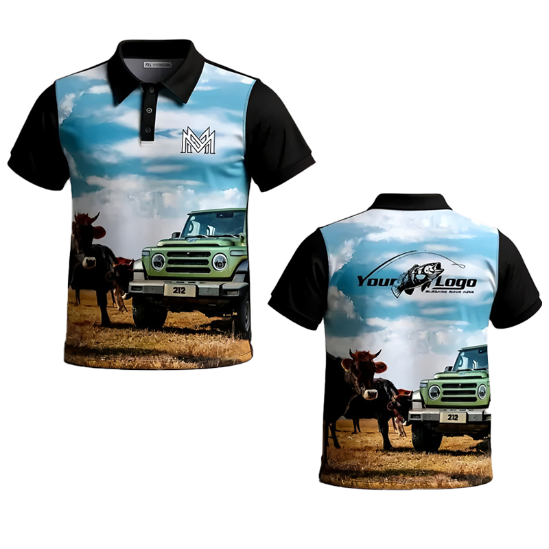 <p>Custom Sublimation Printed Fishing Polo - Quick-Dry Polyester UPF Team Apparel</p>