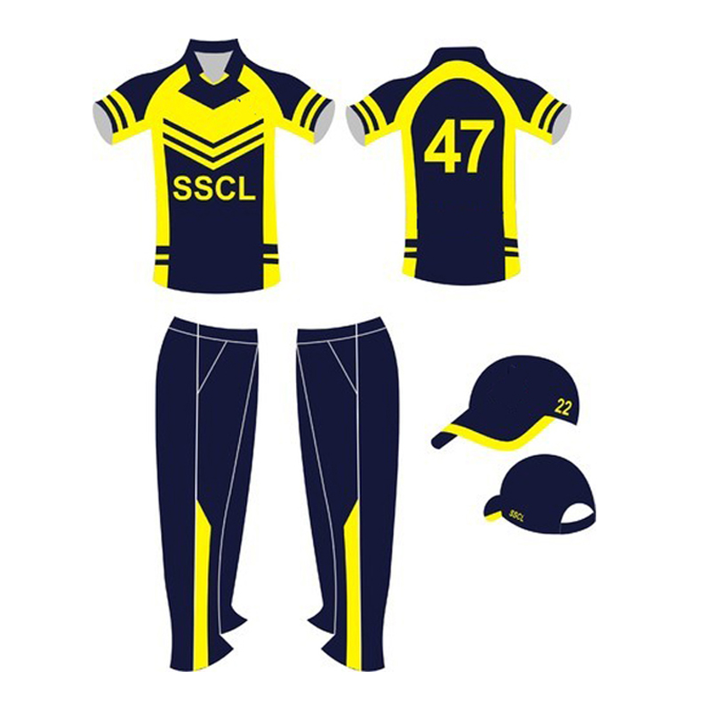 Custom Sublimation Full Sleeve Best the New Sports Tennis Cricket Jersey Uniform Kit Full Set